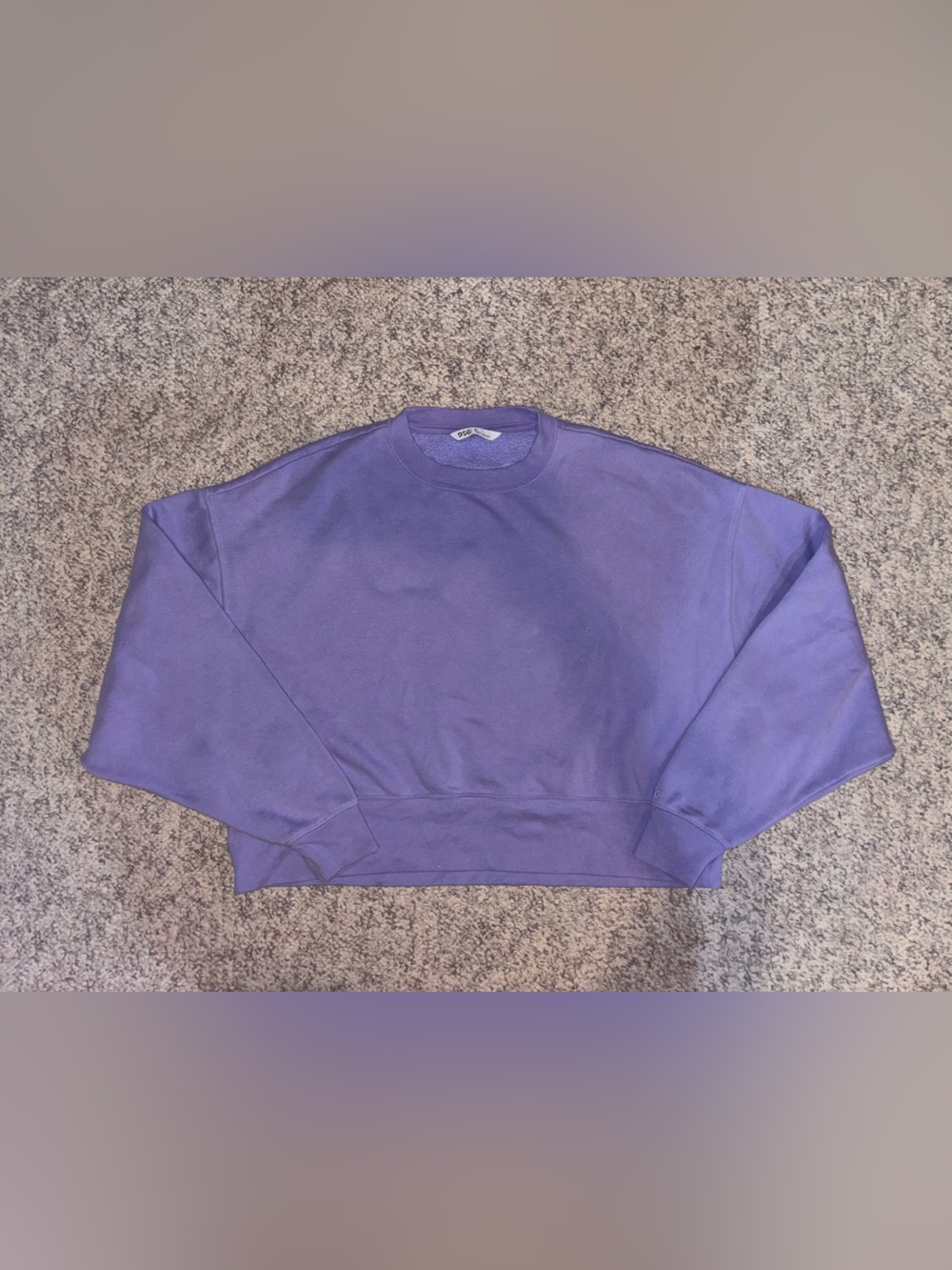 DSG Cropped Purple Crewneck Sweatshirt